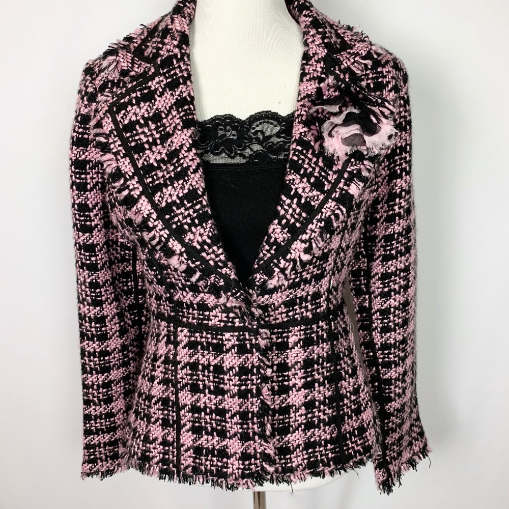 True Meaning Houndstooth Blazer M